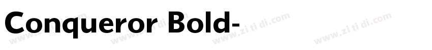Conqueror Bold字体转换